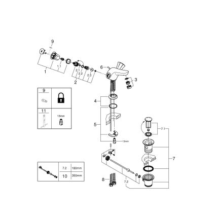 GROHE 21390001 - Змішувач для умивальника COSTA L DN 15 глянцевий хром