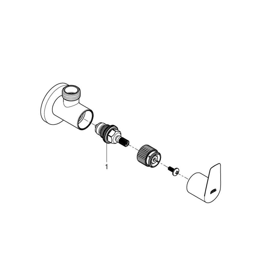 GROHE 22009001 - Угловой вентиль DN 15, глянцевый хром