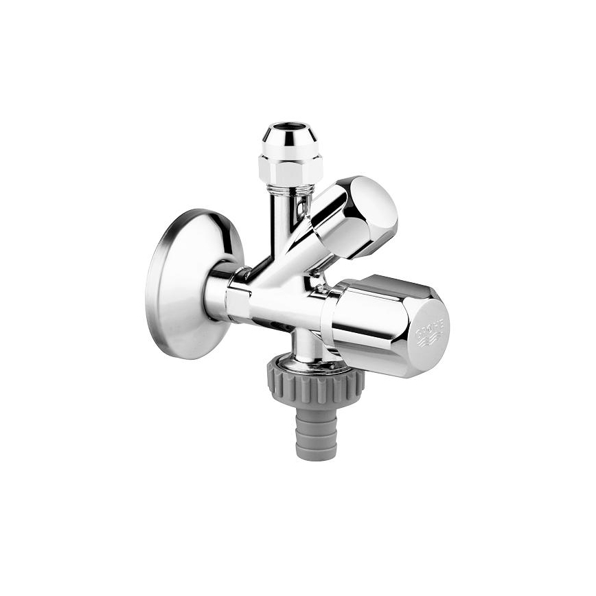 GROHE 22035000 - Комбинированный угловой вентиль UNIVERSAL DN 15 глянцевый хром