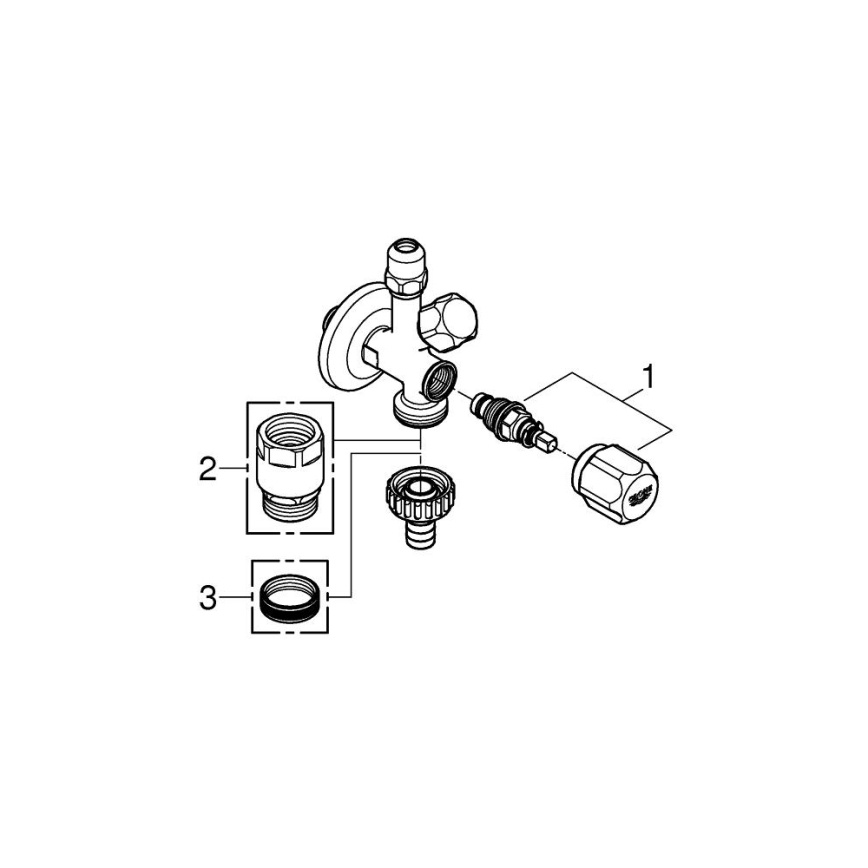 GROHE 22035000 - Комбинированный угловой вентиль UNIVERSAL DN 15 глянцевый хром