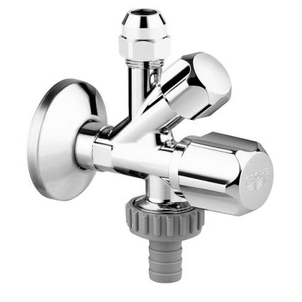 GROHE 22035000 - комбінований кутовий вентиль UNIVERSAL DN 15 полірований хром