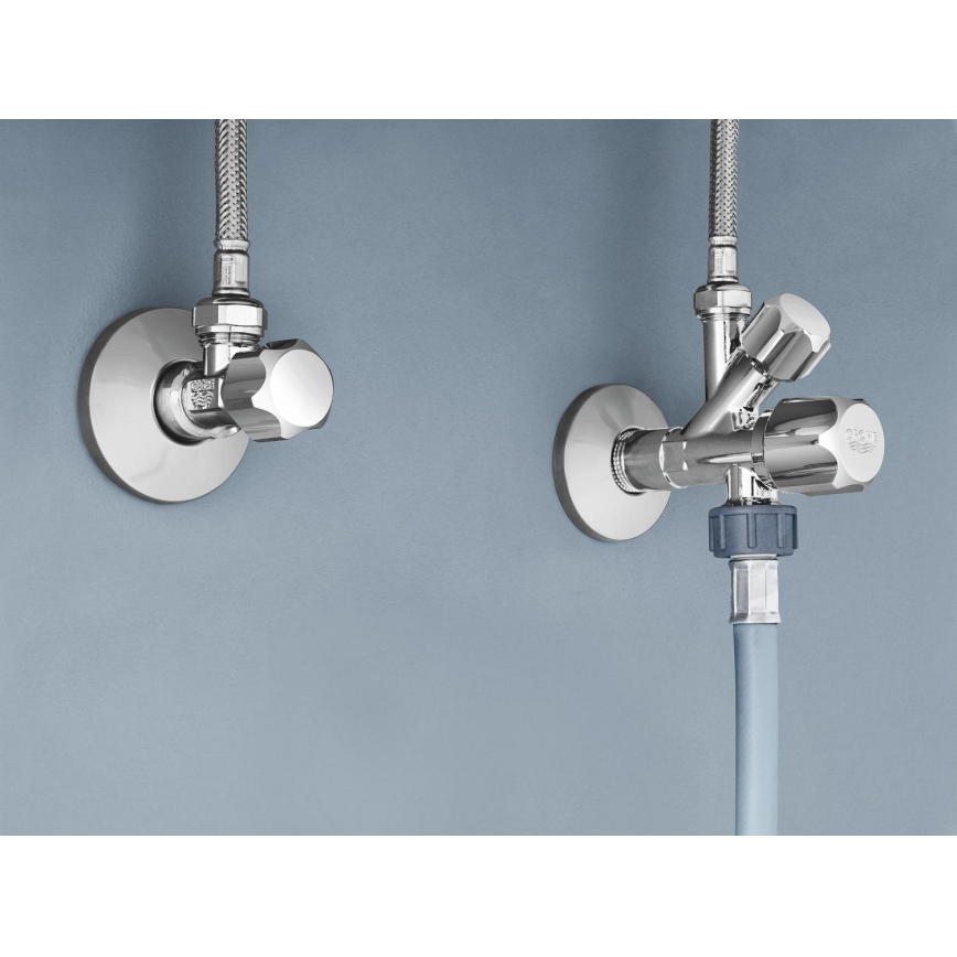 GROHE 22035000 - комбінований кутовий вентиль UNIVERSAL DN 15 полірований хром