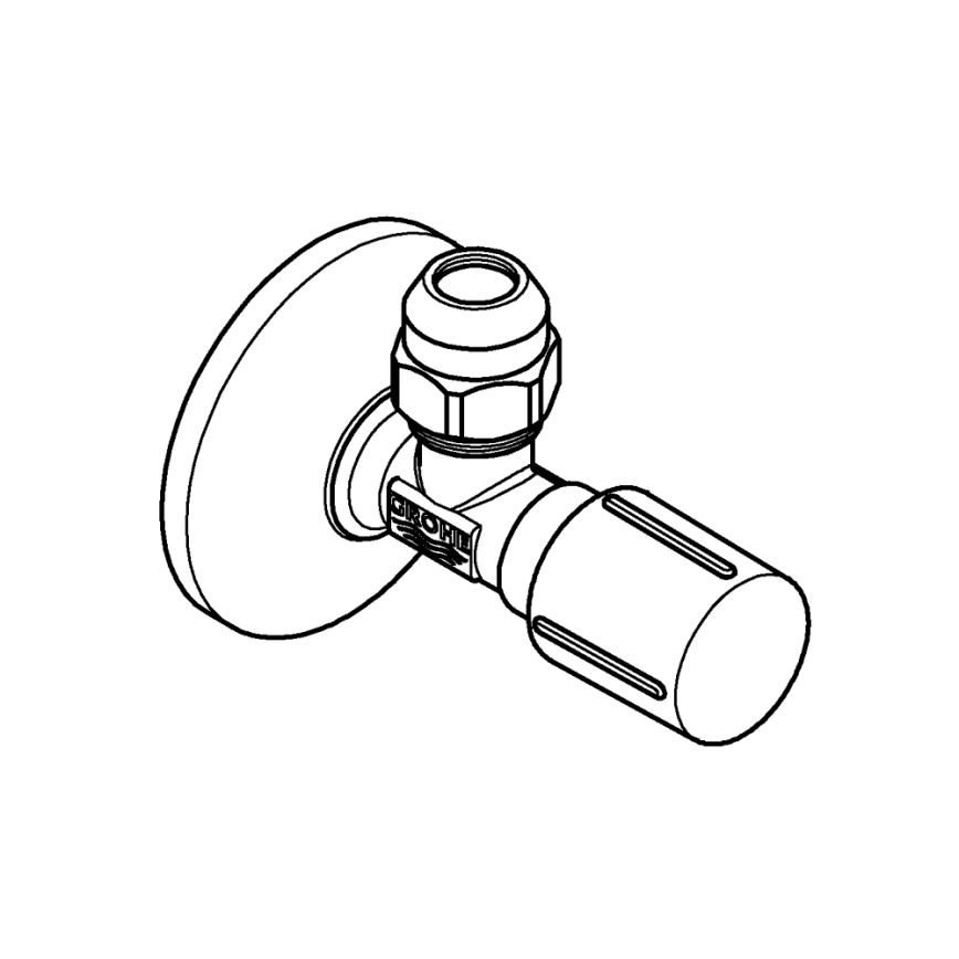 GROHE 22037000 - Кутовий вентиль DN 15, полірований хром
