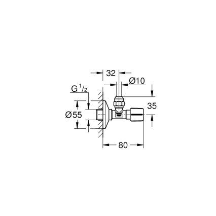 GROHE 220732430 - Кутовий вентиль DN 15 чорний
