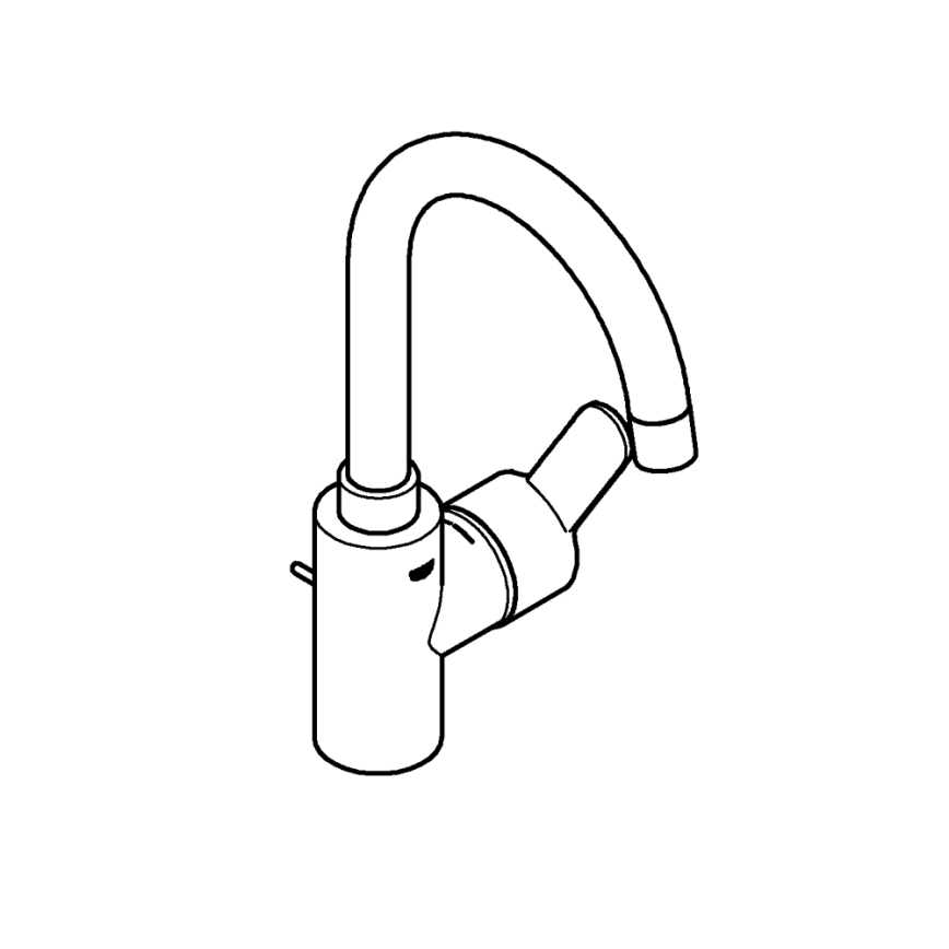 GROHE 23043003 - смеситель для раковины EUROSTYLE COSMOPOLITAN, размер L, хром