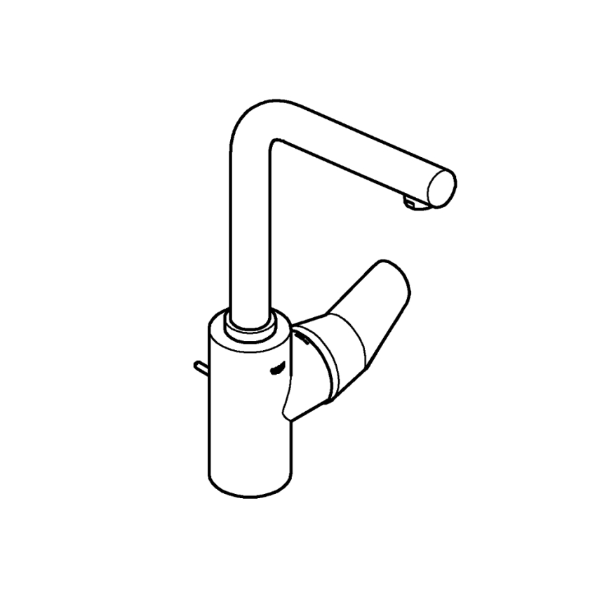 GROHE 23054003 - Раковинный смеситель EURODISC COSMOPOLITAN, размер L, хромированное покрытие