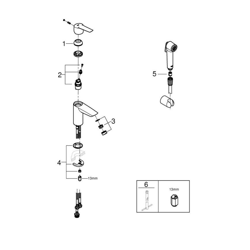GROHE 231232433 - Раковинный смеситель START DN 15, размер S, черный