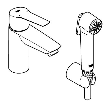 GROHE 231232433 - Змішувач для умивальника START DN 15 розмір S чорний