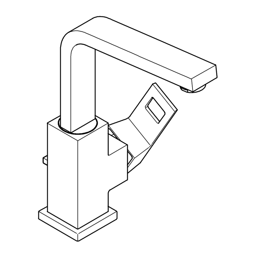 GROHE 23135AL0 - Змішувач для умивальника EUROCUBE, розмір L, графіт