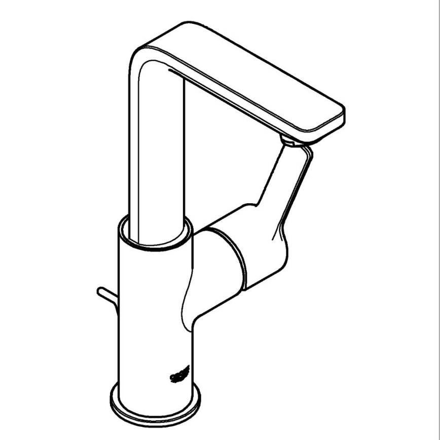 GROHE 23296001 - Змішувач для умивальника LINEARE, розмір L, полірований хром