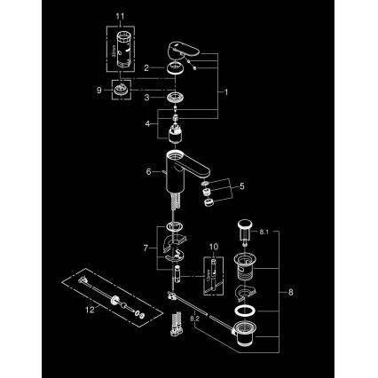 GROHE 23325000 - Змішувач для умивальника EUROSMART COSMOPOLITAN, розмір M, хром