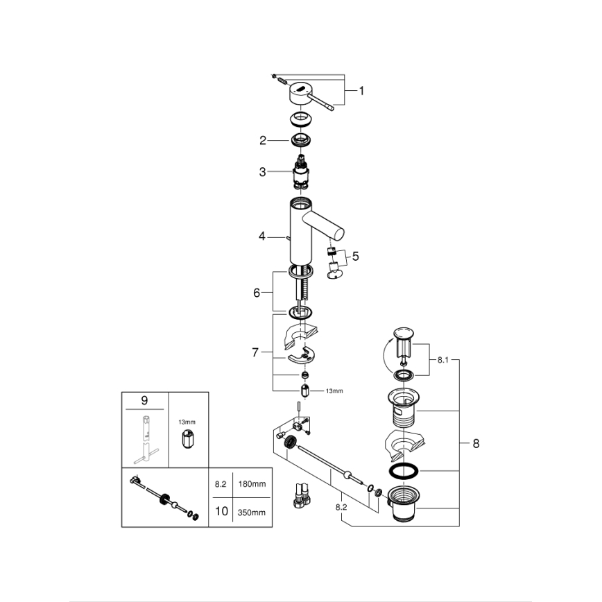 GROHE 23379001 - Раковинный смеситель ESSENCE, полированный хром