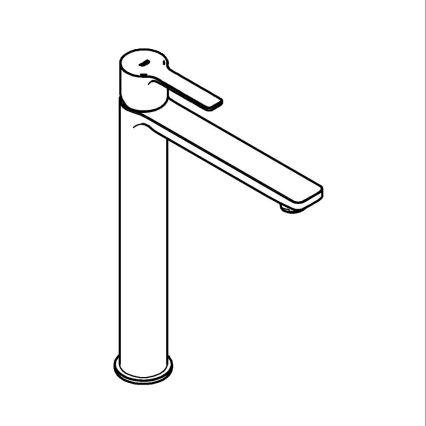 GROHE 23405AL1 - Раковинный смеситель LINEARE, размер XL, графит