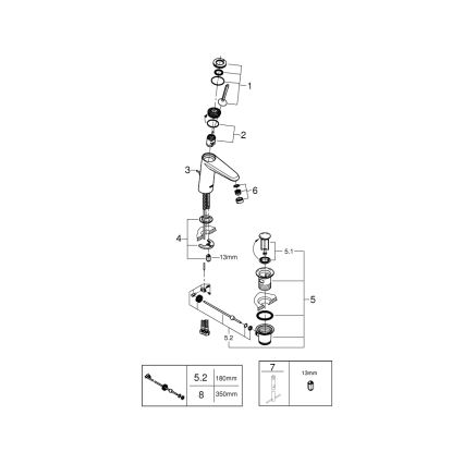 GROHE 23427000 - Смеситель для раковины EURODISC JOY DN 15 размер M полированный хром