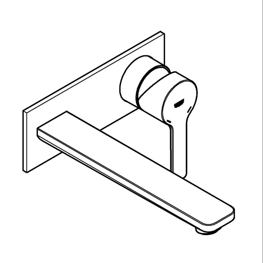 GROHE 23444001 - Змішувач для умивальника з двома отворами LINEARE 207 мм, глянцевий хром