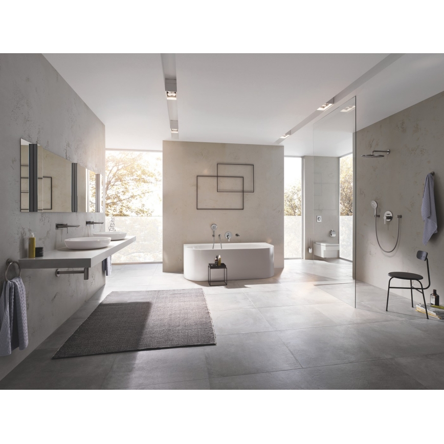 GROHE 23444AL1 - встраиваемый смеситель для раковины LINEARE, 207 мм, графит
