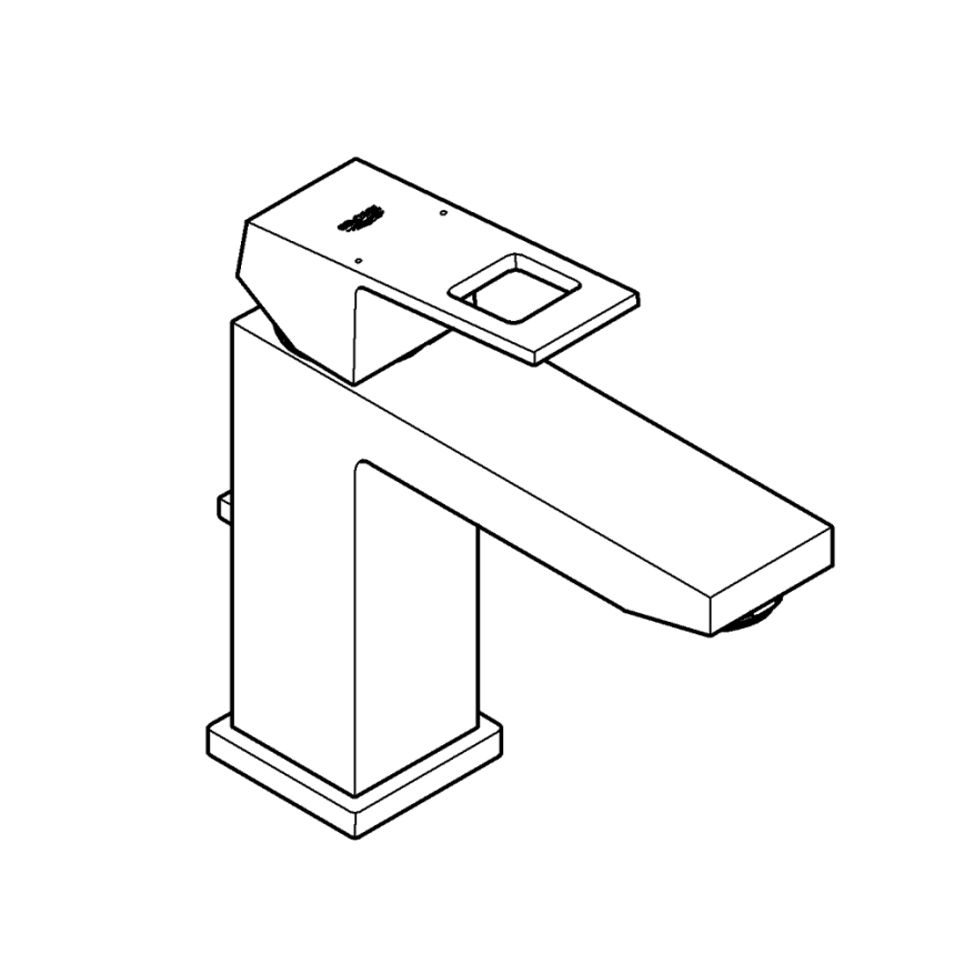 GROHE 23445AL0 - смеситель для раковины EUROCUBE, размер M, графит