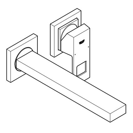 GROHE 23447000 - Смеситель для раковины EUROCUBE 231 мм, полированный хром