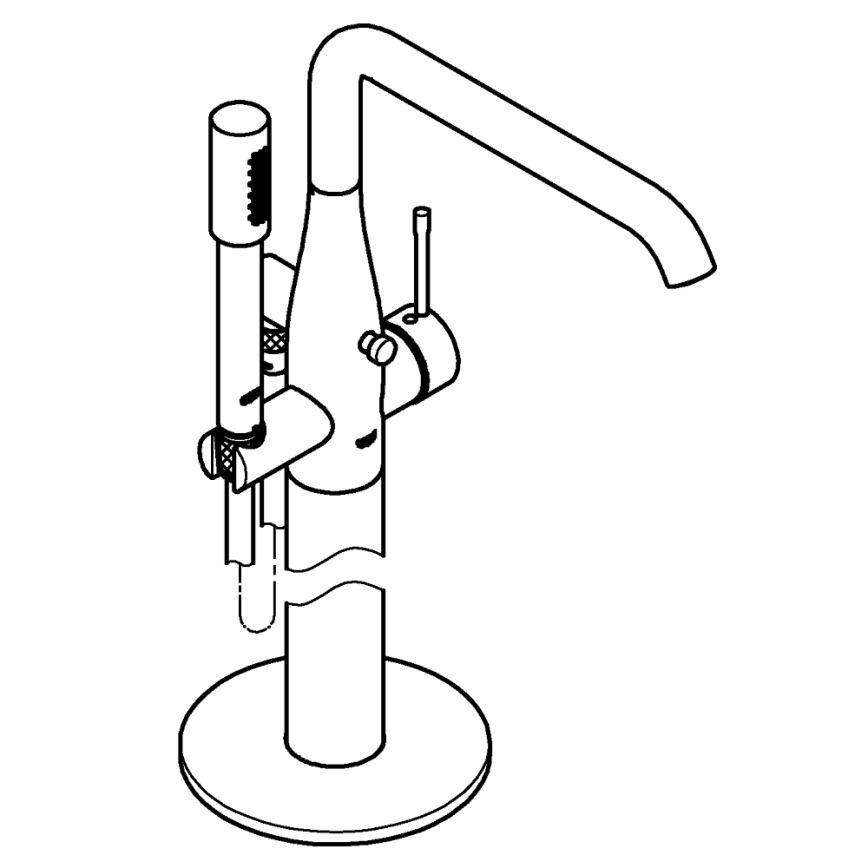 GROHE 23491AL1 - Ванний змішувач ESSENCE 277 мм графіт