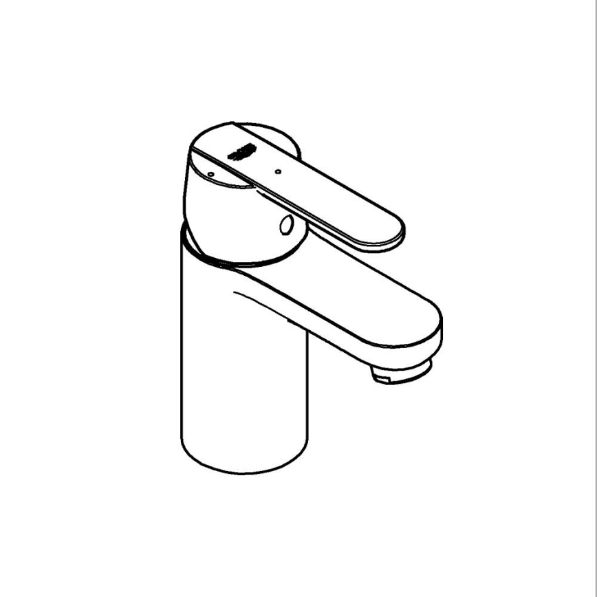GROHE 23586000 - змішувач для умивальника GET, розмір S, блискучий хром