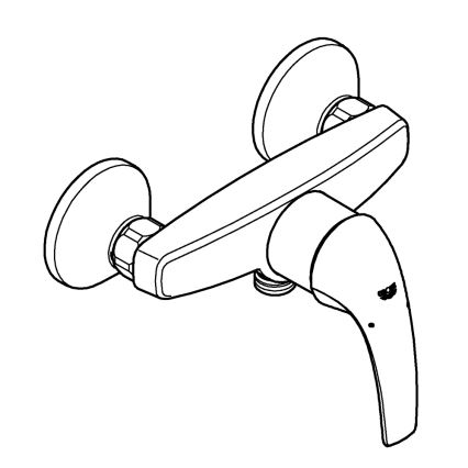 GROHE 23631000 - Душевой смеситель BAUCURVE 150 мм, полированный хром