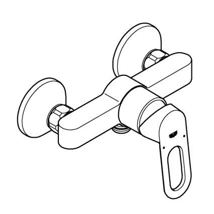 GROHE 23634000 - душовий змішувач BAULOOP DN 15 полірований хром