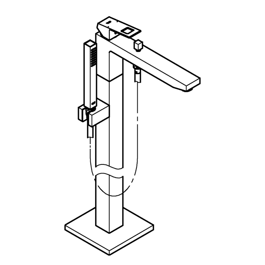 GROHE 23672001 - Смеситель для ванны EUROCUBE 298 мм глянцевый хром