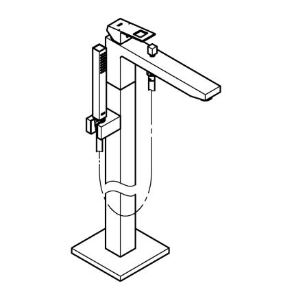 GROHE 23672001 - Ванний змішувач EUROCUBE 298 mm полірований хром