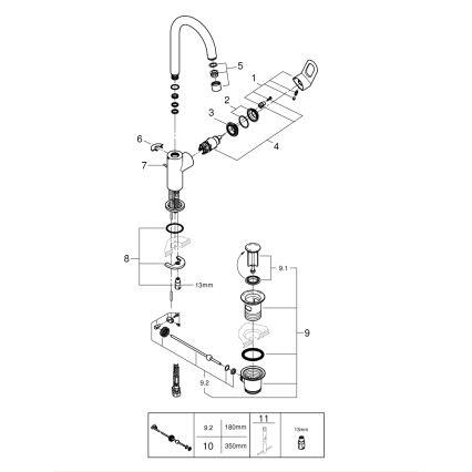 GROHE 23763000 - смеситель для раковины BAULOOP, размер L, глянцевый хром