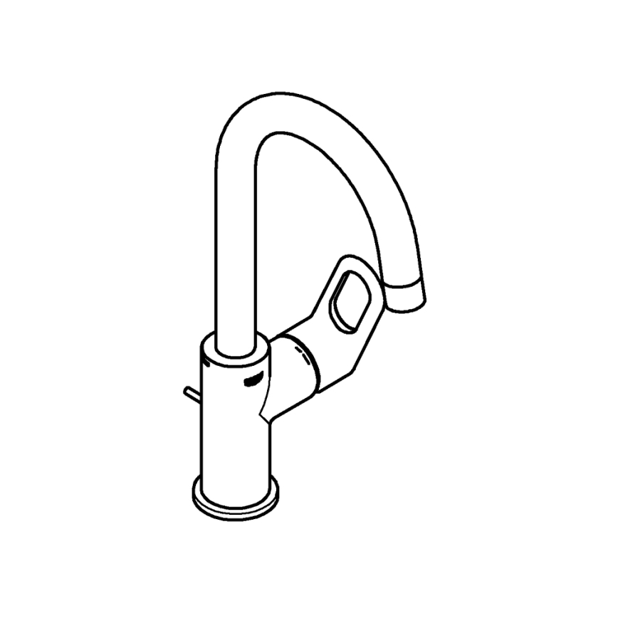 GROHE 23763000 - змішувач для умивальника BAULOOP розмір L полірований хром