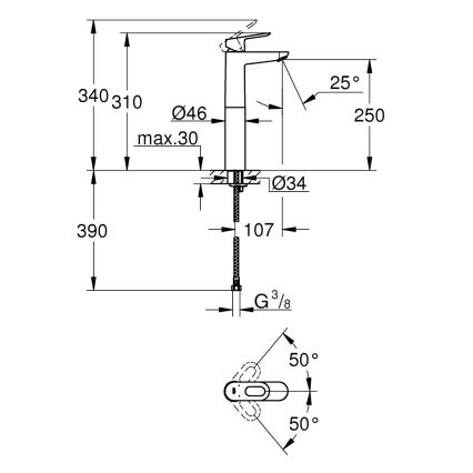 GROHE 23764000 - Смеситель для раковины BAULOOP DN 15 глянцевый хром