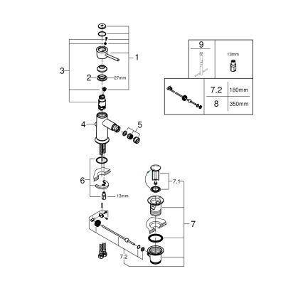 GROHE 23785000 - змішувач для біде START CLASSIC, глянцевий хром