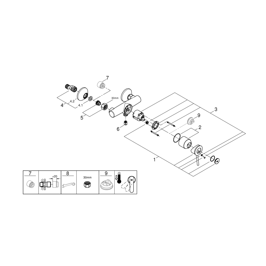 GROHE 23786000 - Душевой смеситель START CLASSIC 150 мм, хром (глянцевый)