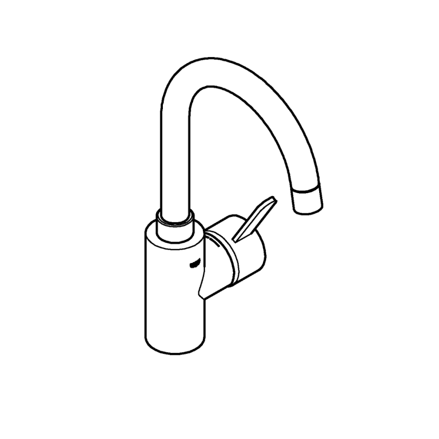 GROHE 23933001 - Змішувач для умивальника EUROSMART COSMOPOLITAN, розмір L, хром