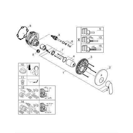 GROHE 24045000 - Смеситель с двухпозиционным переключателем EUROSMART, полированный хром