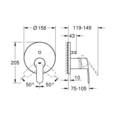 GROHE 24052002 - Змішувач EUROSTYLE COSMOPOLITAN, глянцевий хром