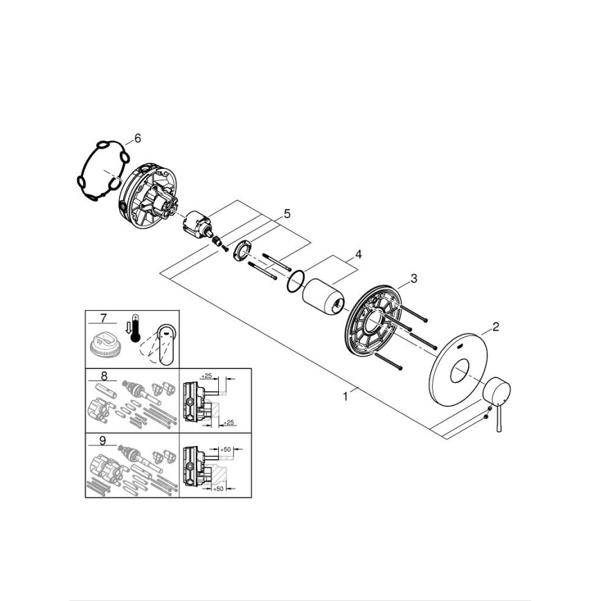 GROHE 24057GN1 - Душевой смеситель ESSENCE, золотой