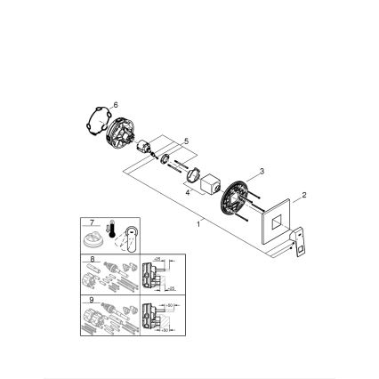 GROHE 24061000 - Душевой смеситель EUROCUBE, блестящий хром