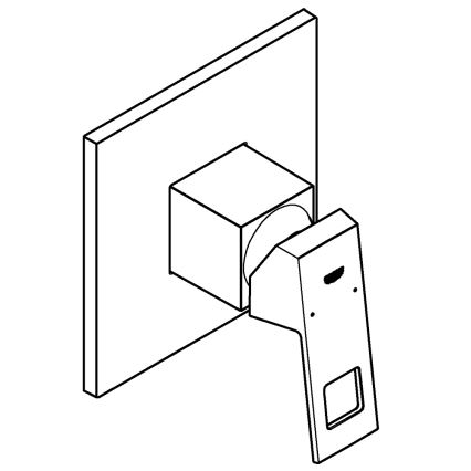 GROHE 24061000 - Душевой смеситель EUROCUBE, блестящий хром