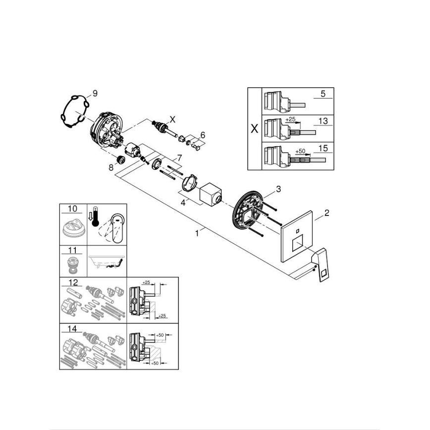 GROHE 24062000 - Змішувач EUROCUBE глянцевий хром