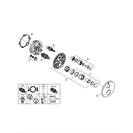 GROHE 24075000 - Термостатичний душовий змішувач GROHTHERM блискучий хром