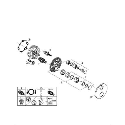 GROHE 24076000 - Термостатический душевой смеситель GROHTHERM, глянцевый хром