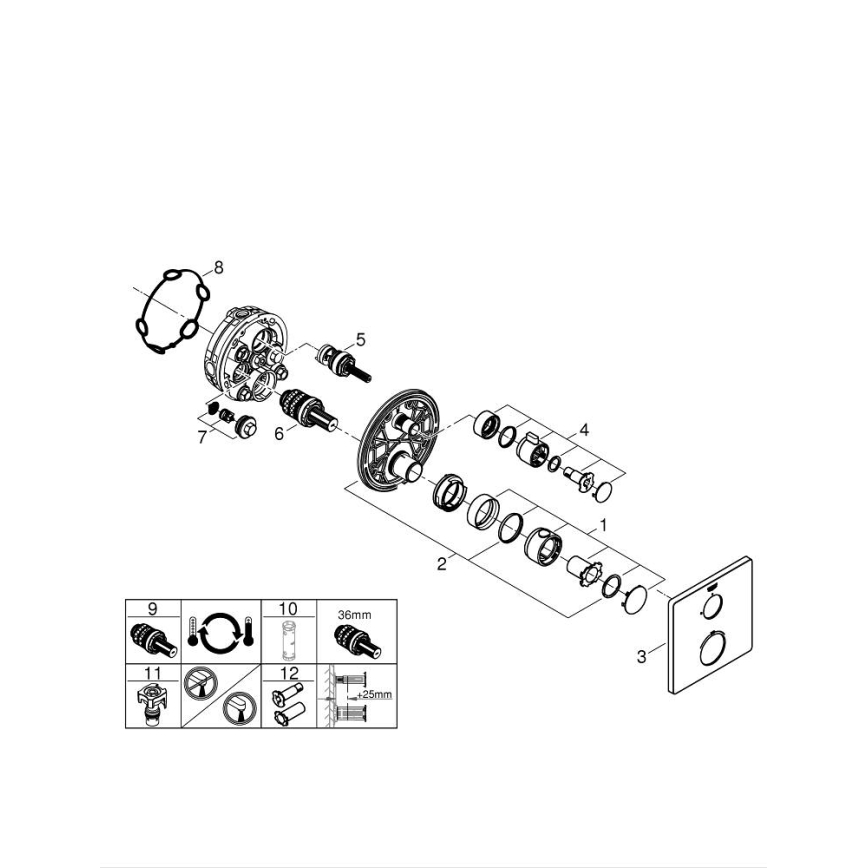 GROHE 24078000 - Термостатический душевой смеситель GROHTHERM, глянцевый хром
