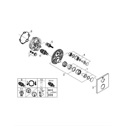 GROHE 24079000 - Термостатичний душовий змішувач GROHTHERM, полірований хром