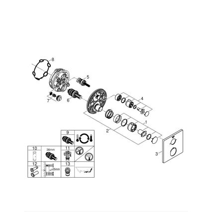 GROHE 24080000 - Термостатичний ванний змішувач GROHTHERM полірований хром