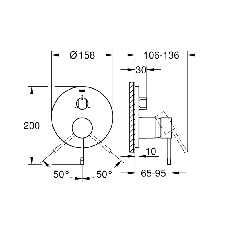GROHE 24092AL1 - смеситель ESSENCE графит