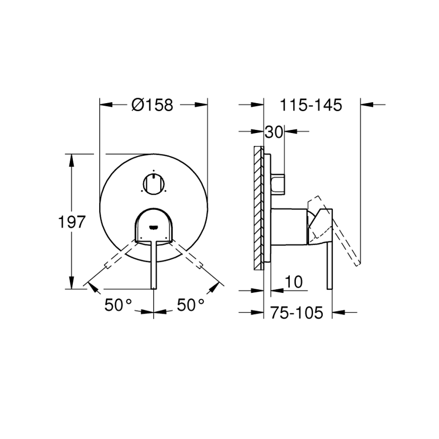GROHE 24093003 - Смеситель PLUS глянцевый хром