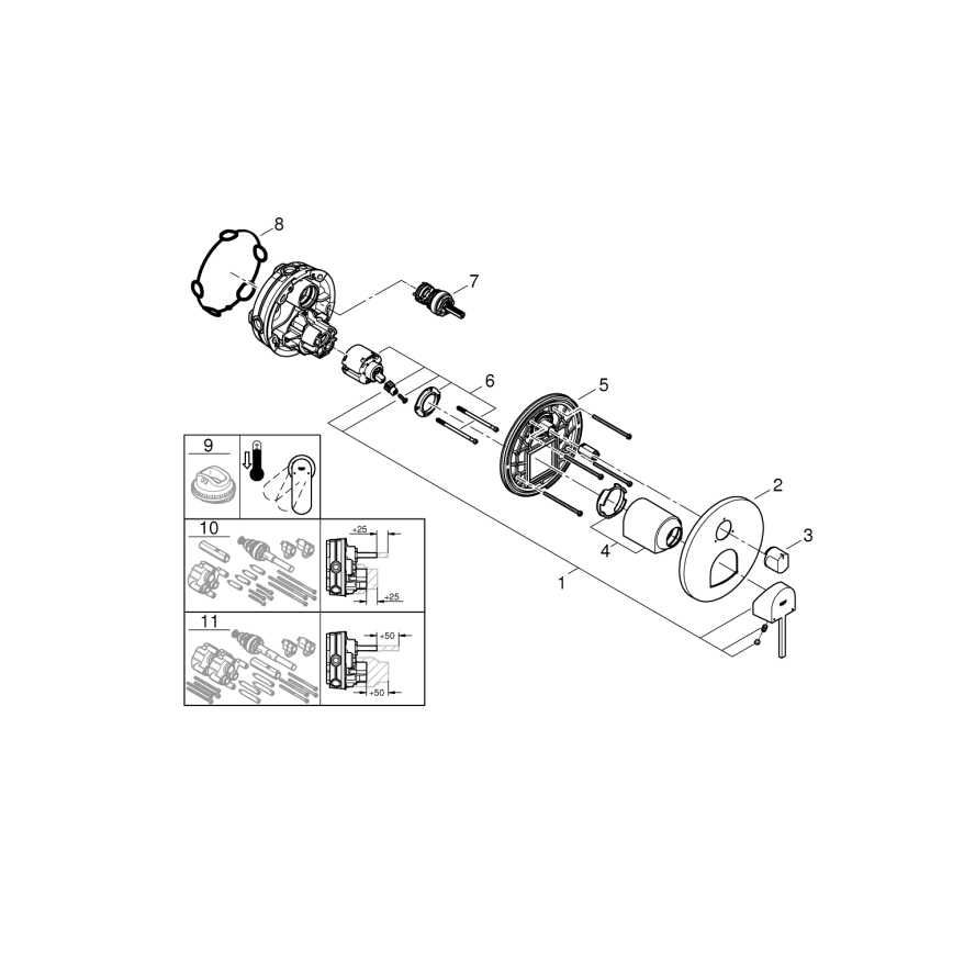 GROHE 24093003 - змішувач PLUS, полірований хром