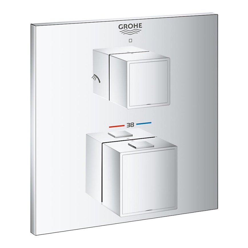 GROHE 24154000 - Термостатичний змішувач GROHTHERM CUBE полірований хром