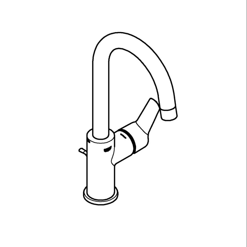 GROHE 242032432 - Раковинный смеситель START 311 мм черный